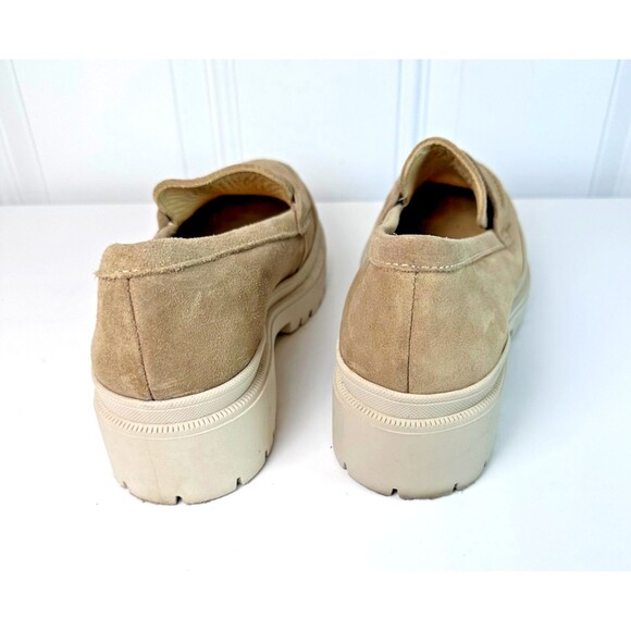 PATINA Tan Suede Platform Women's Penny Loafers Size US 9/EU 39 - Picture 4 of 9